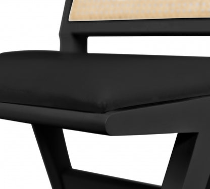 Jazzy Black Faux Leather Dining Side Chair SC