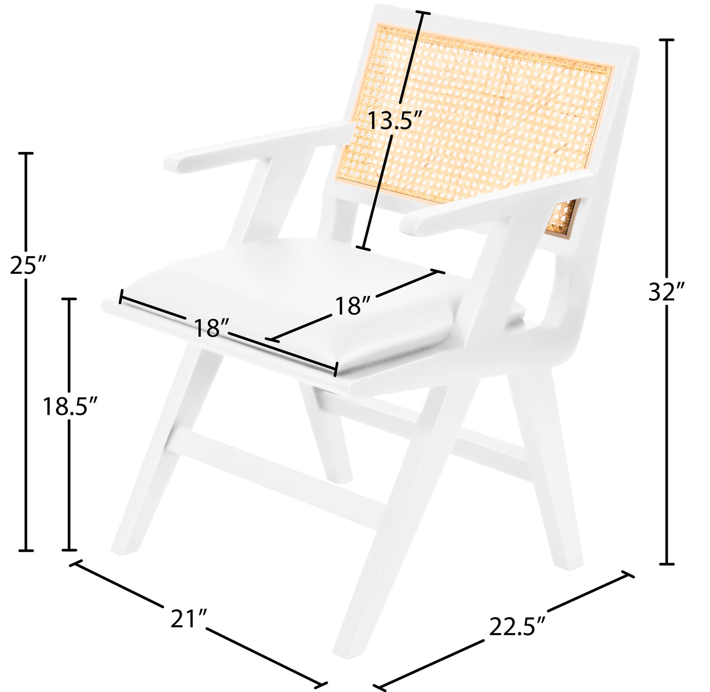 jazzy cream faux leather dining arm chair ac