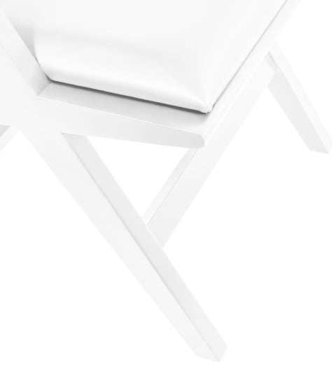 Jazzy Cream Faux Leather Dining Arm Chair AC