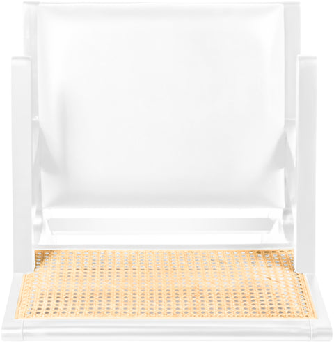 Jazzy Cream Faux Leather Dining Arm Chair AC