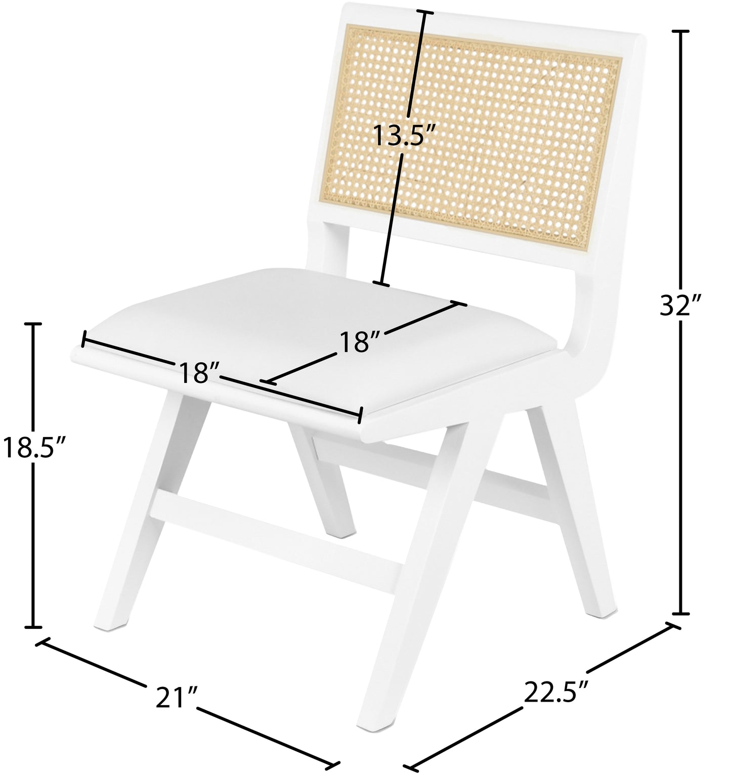 jazzy cream faux leather dining side chair sc