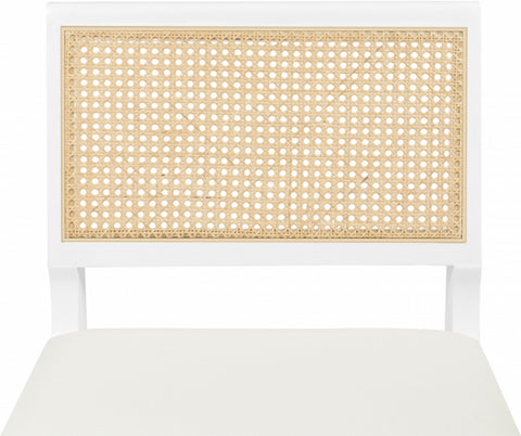 Jazzy Cream Faux Leather Dining Side Chair SC