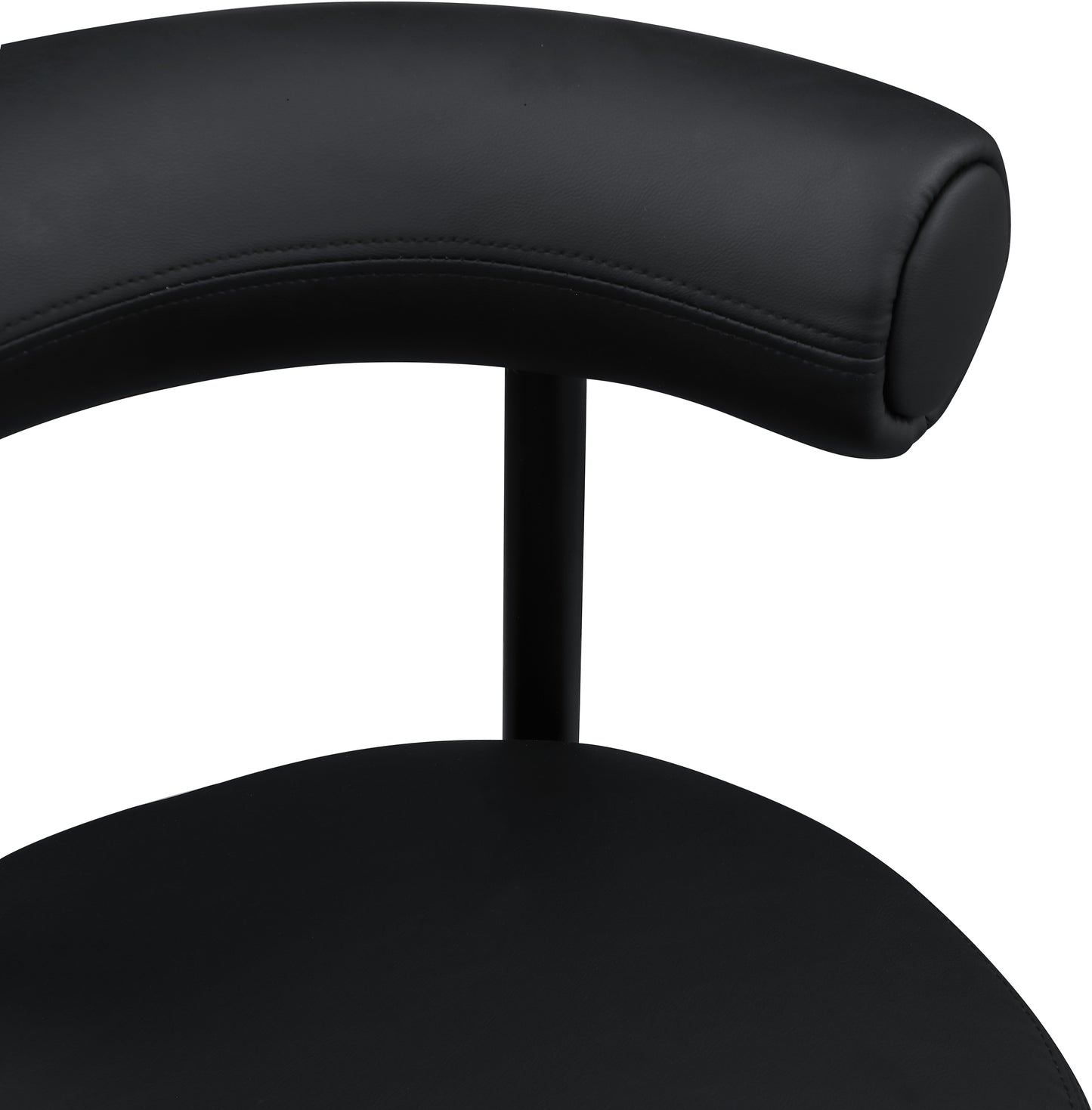 swoon black vegan leather counter stool