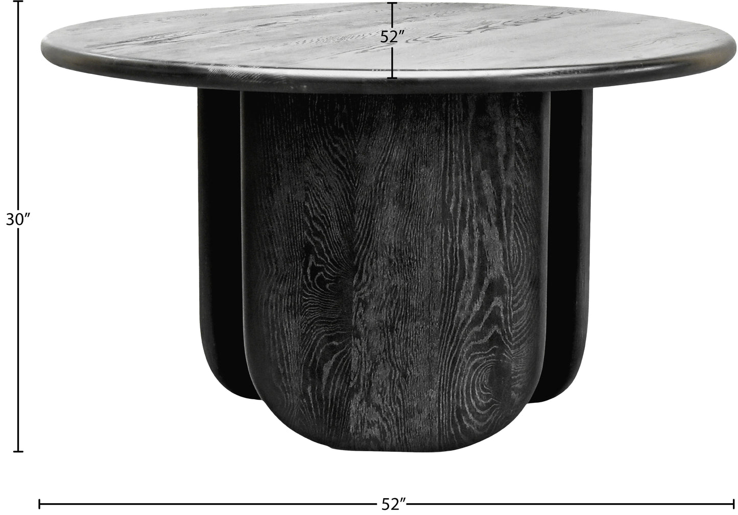 doma black oak dining table t