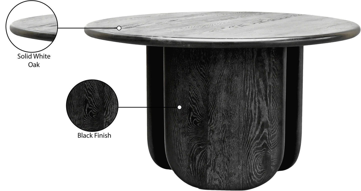 doma black oak dining table t