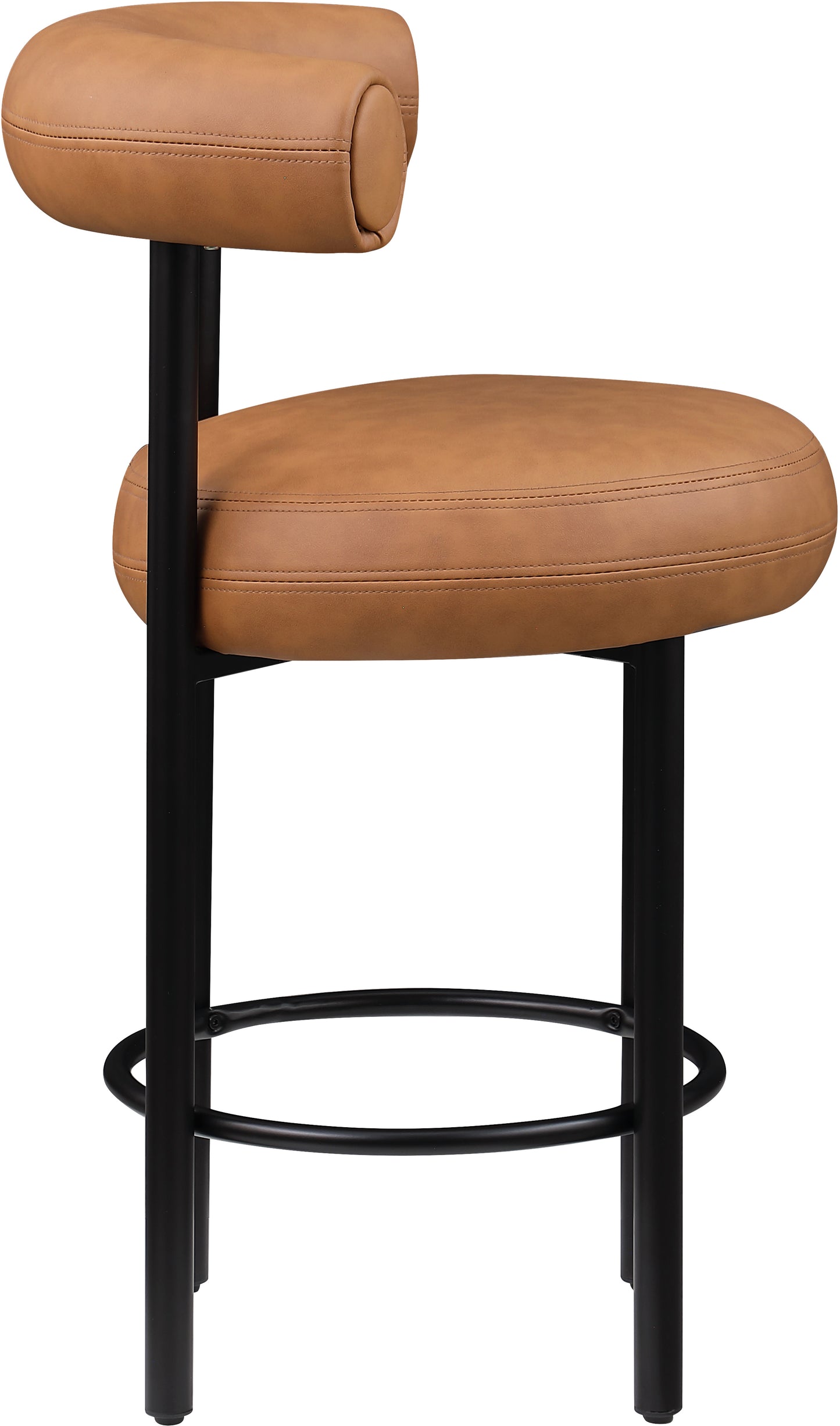 swoon cognac vegan leather counter stool