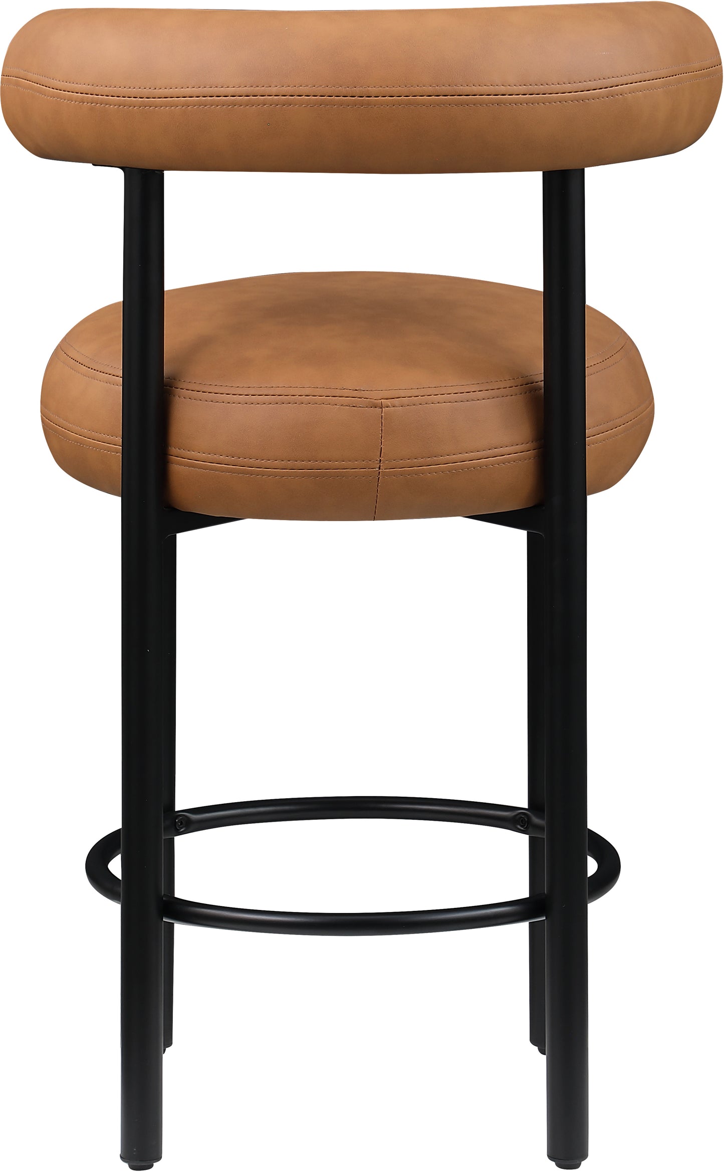 swoon cognac vegan leather counter stool