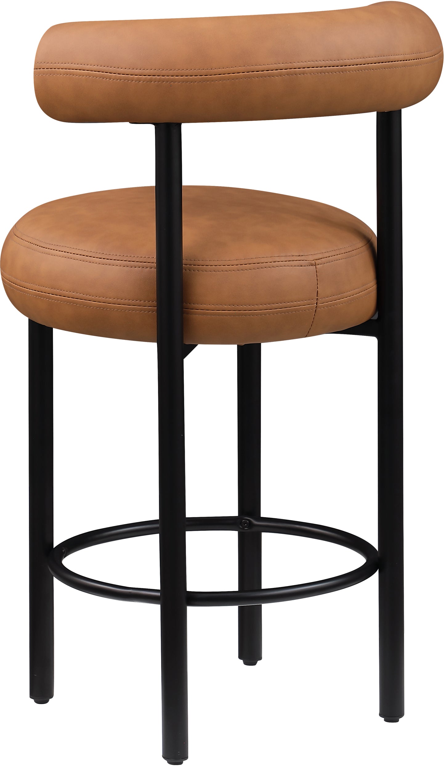 swoon cognac vegan leather counter stool