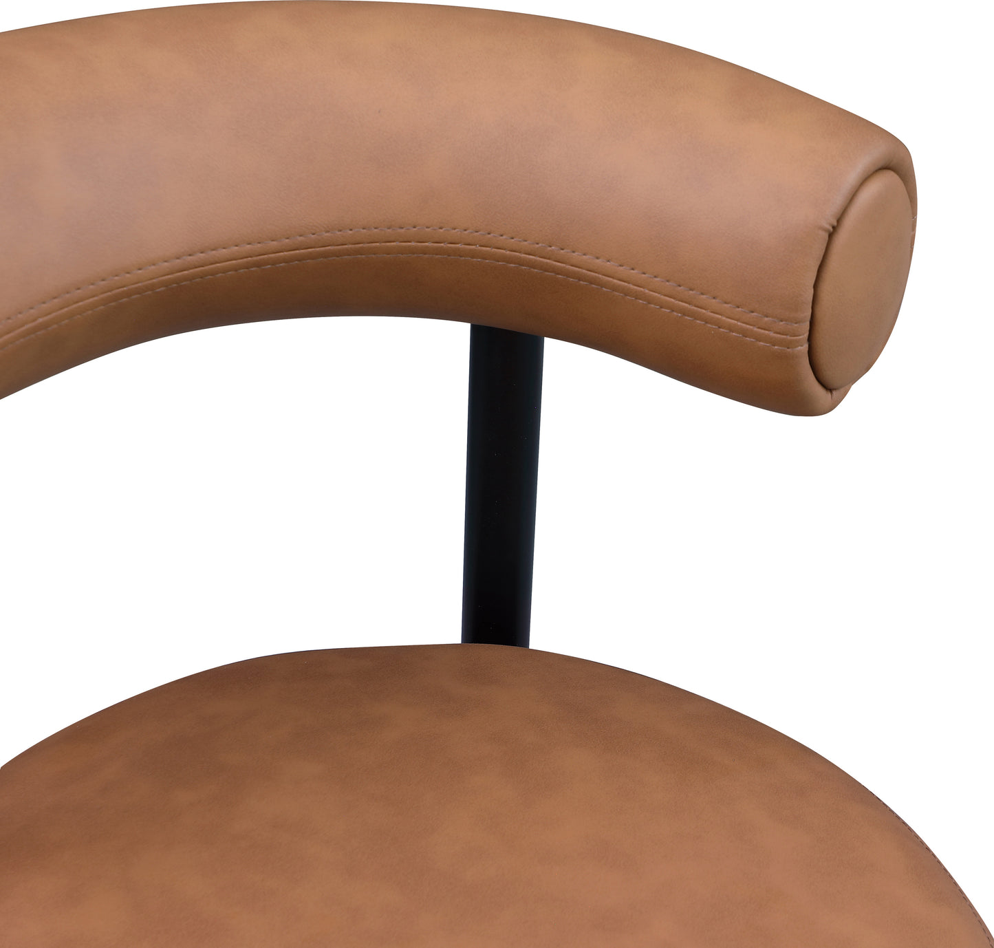 swoon cognac vegan leather counter stool