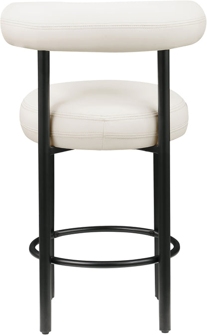 Swoon Cream Vegan Leather Counter Stool