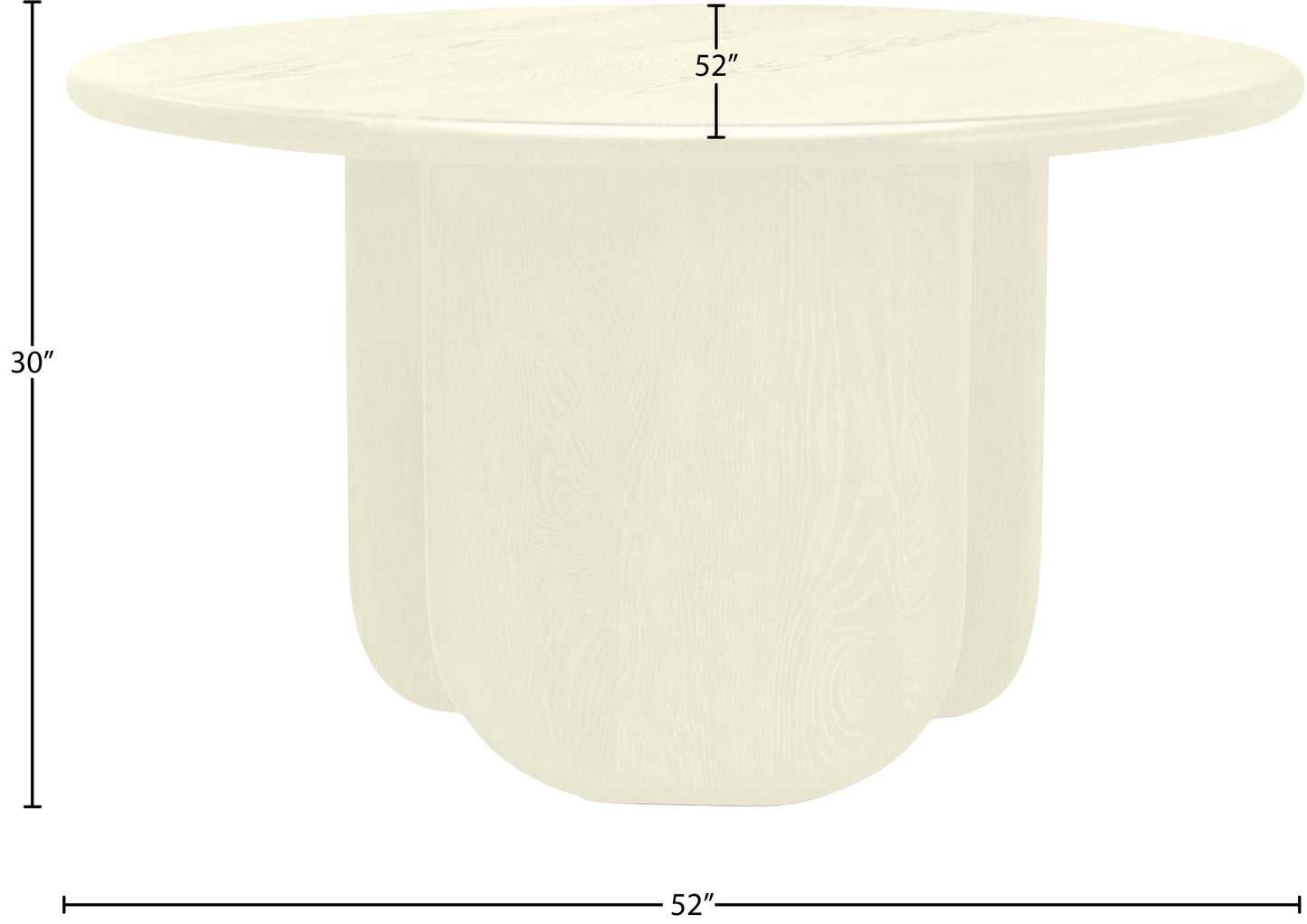 doma cream oak dining table t