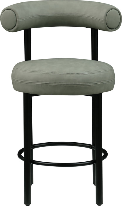 Swoon Green Vegan Leather Counter Stool