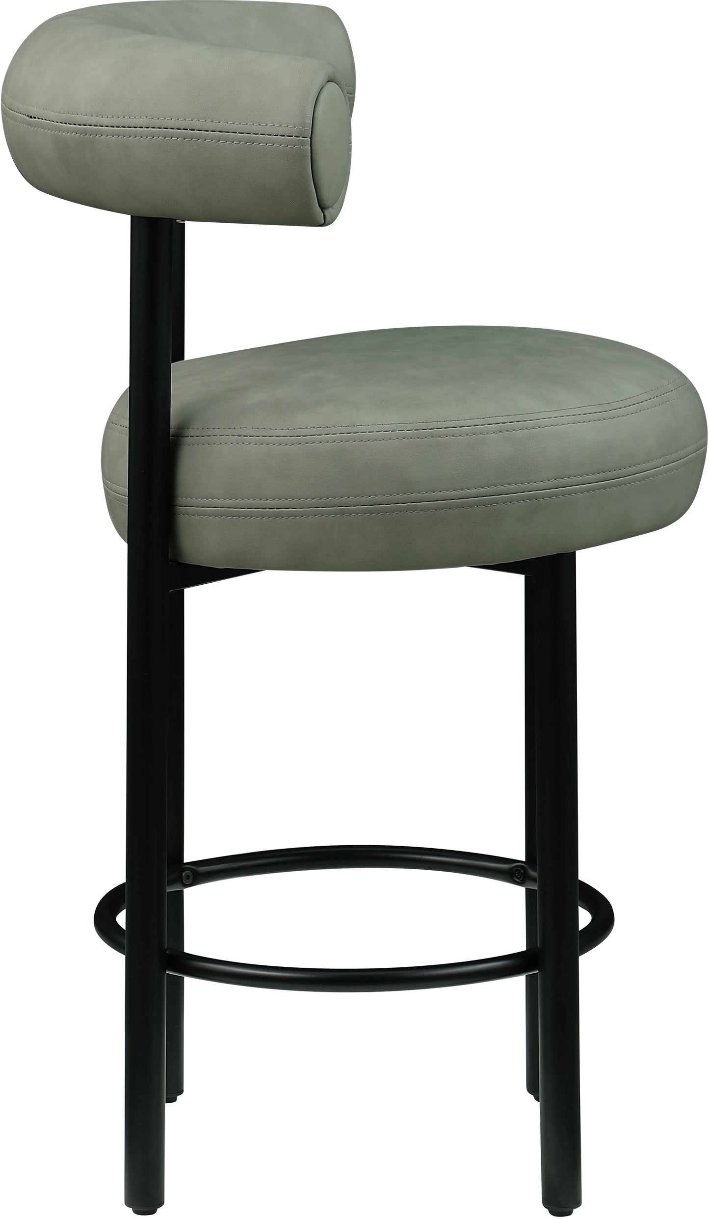 swoon green vegan leather counter stool