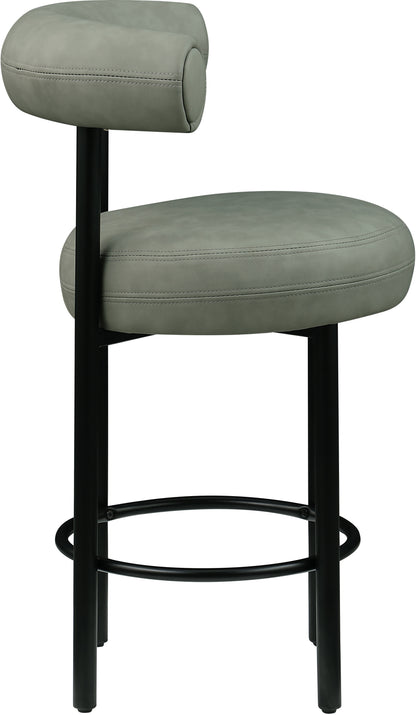 Swoon Green Vegan Leather Counter Stool