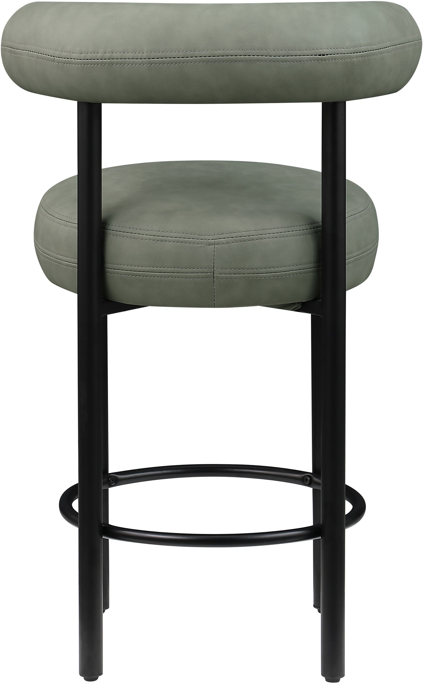 swoon green vegan leather counter stool