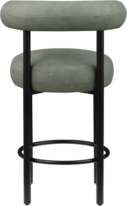 Swoon Green Vegan Leather Counter Stool