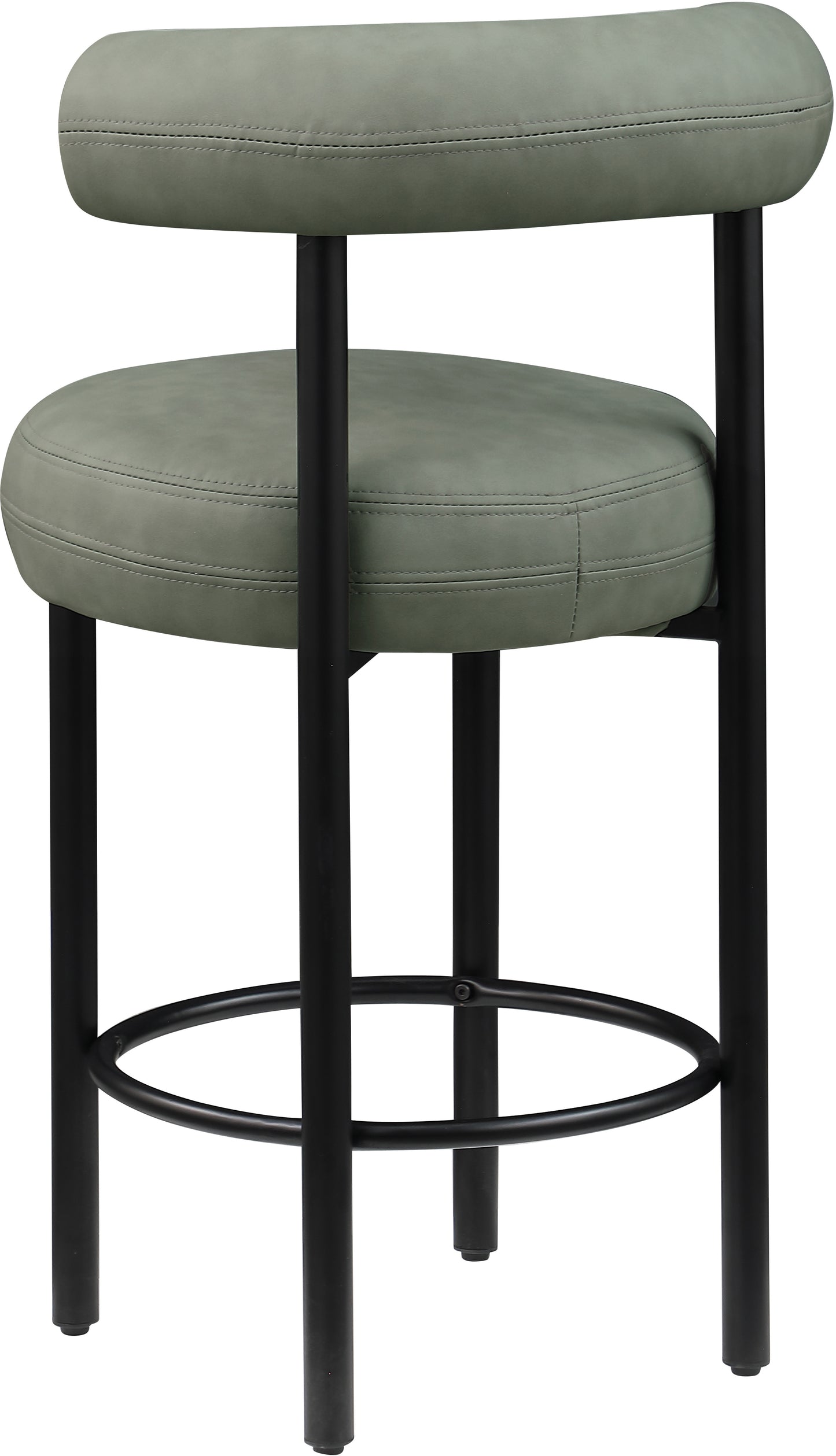 swoon green vegan leather counter stool