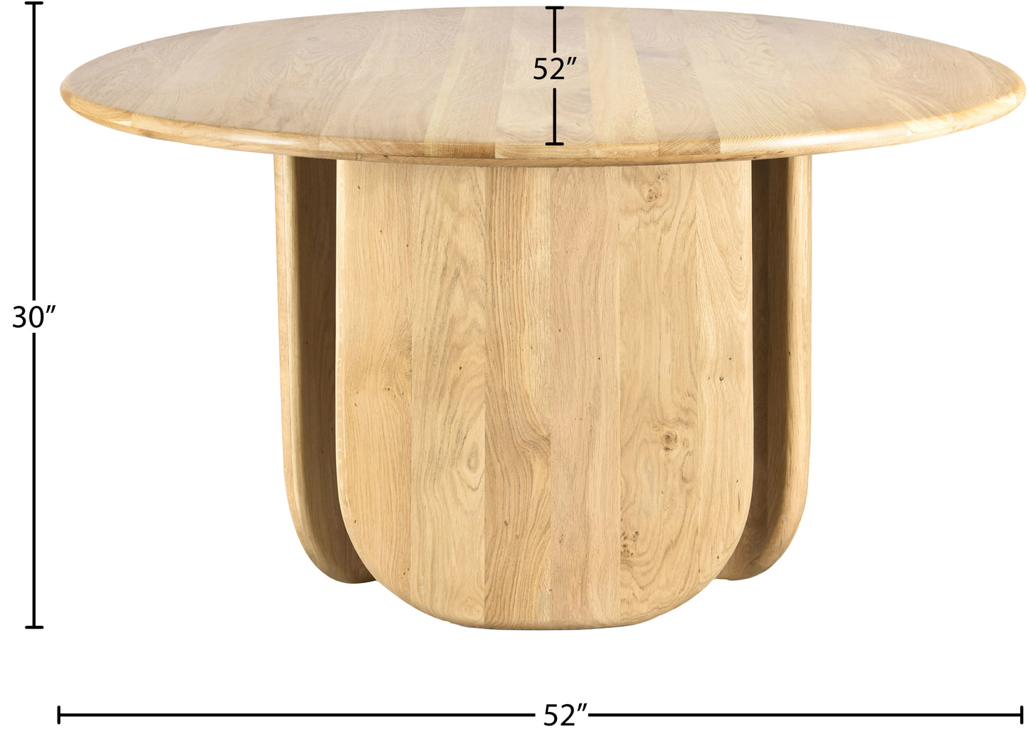 doma white oak dining table t