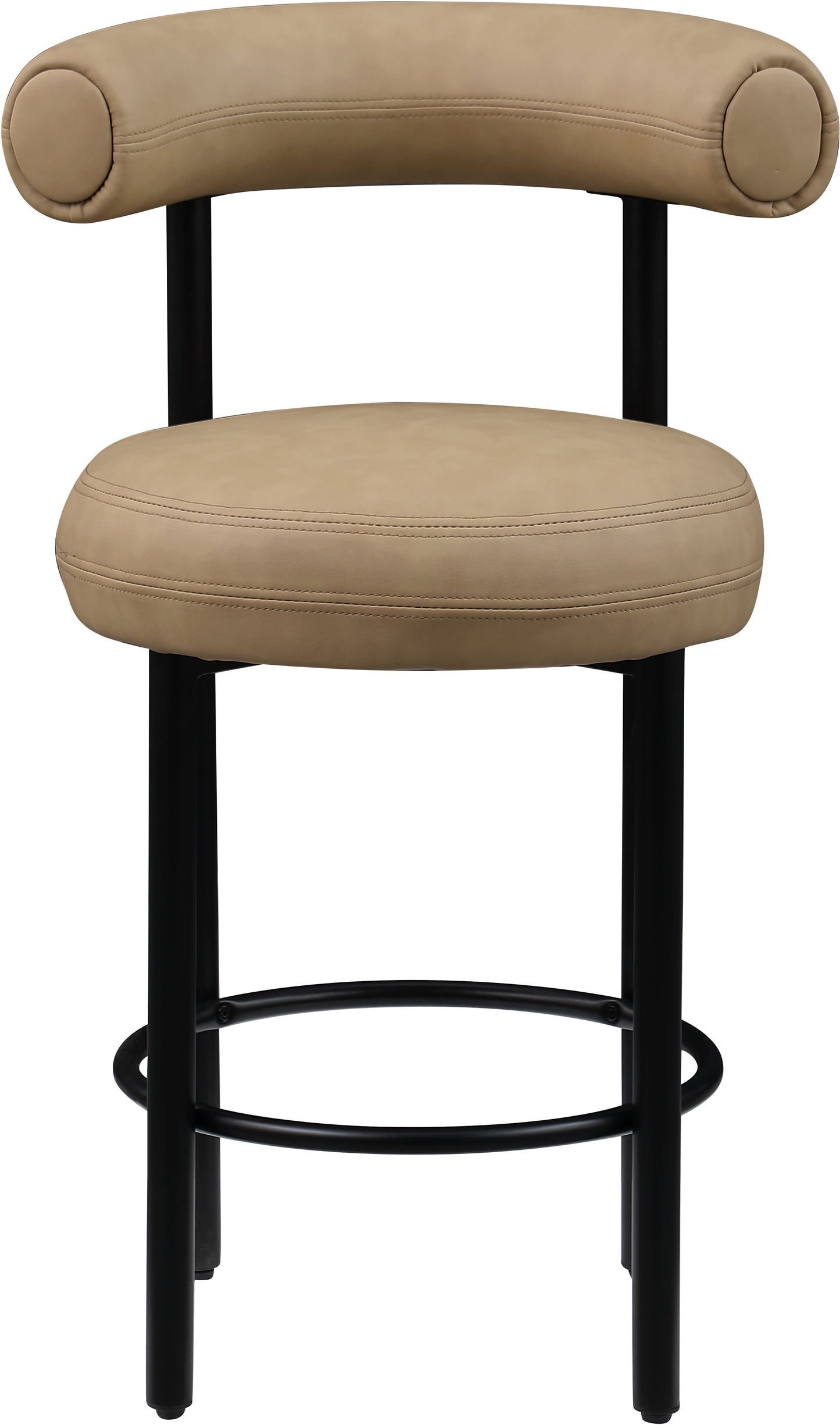 swoon tan vegan leather counter stool