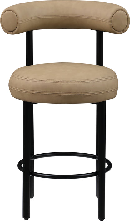 Swoon Tan Vegan Leather Counter Stool