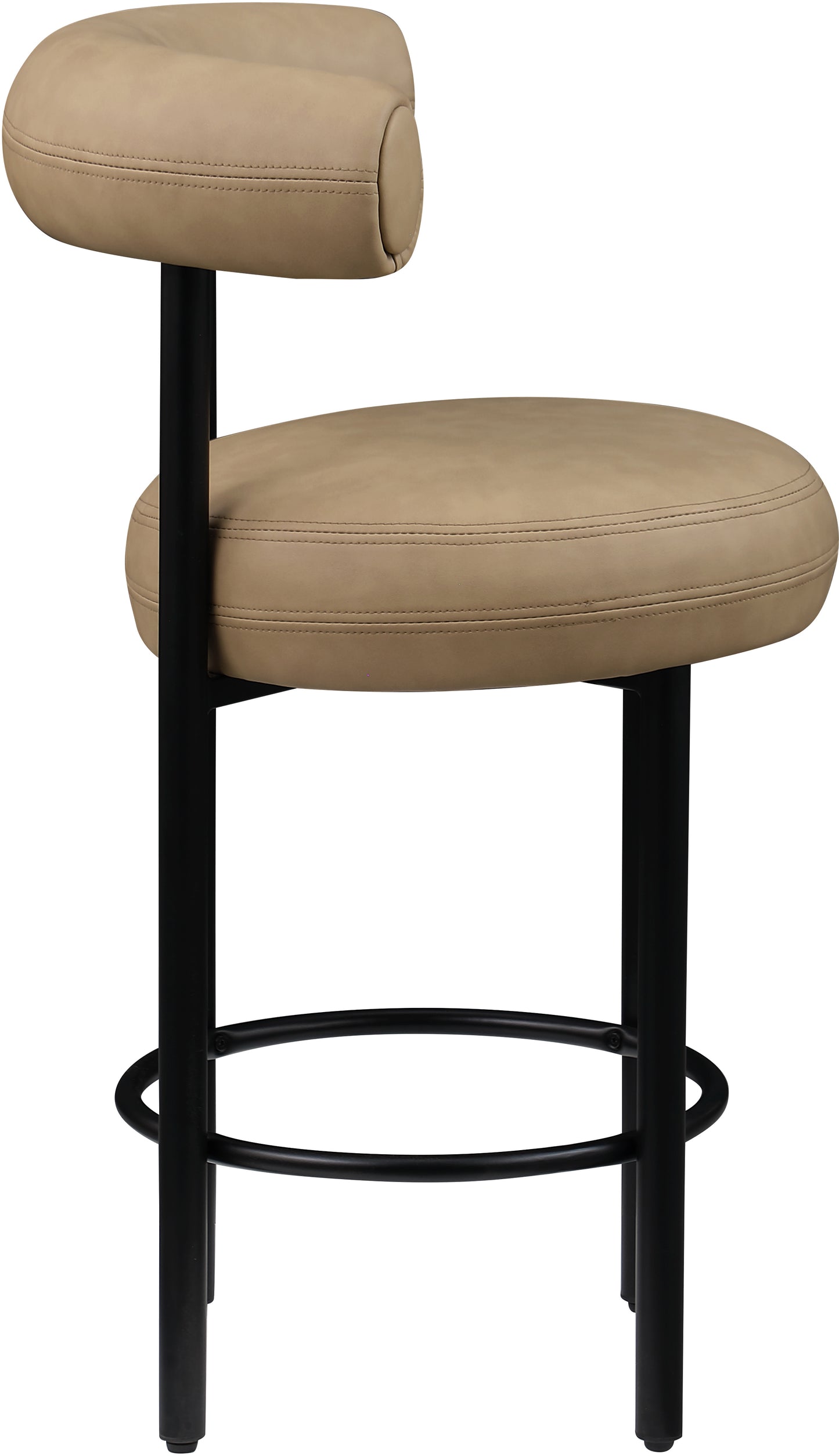 swoon tan vegan leather counter stool