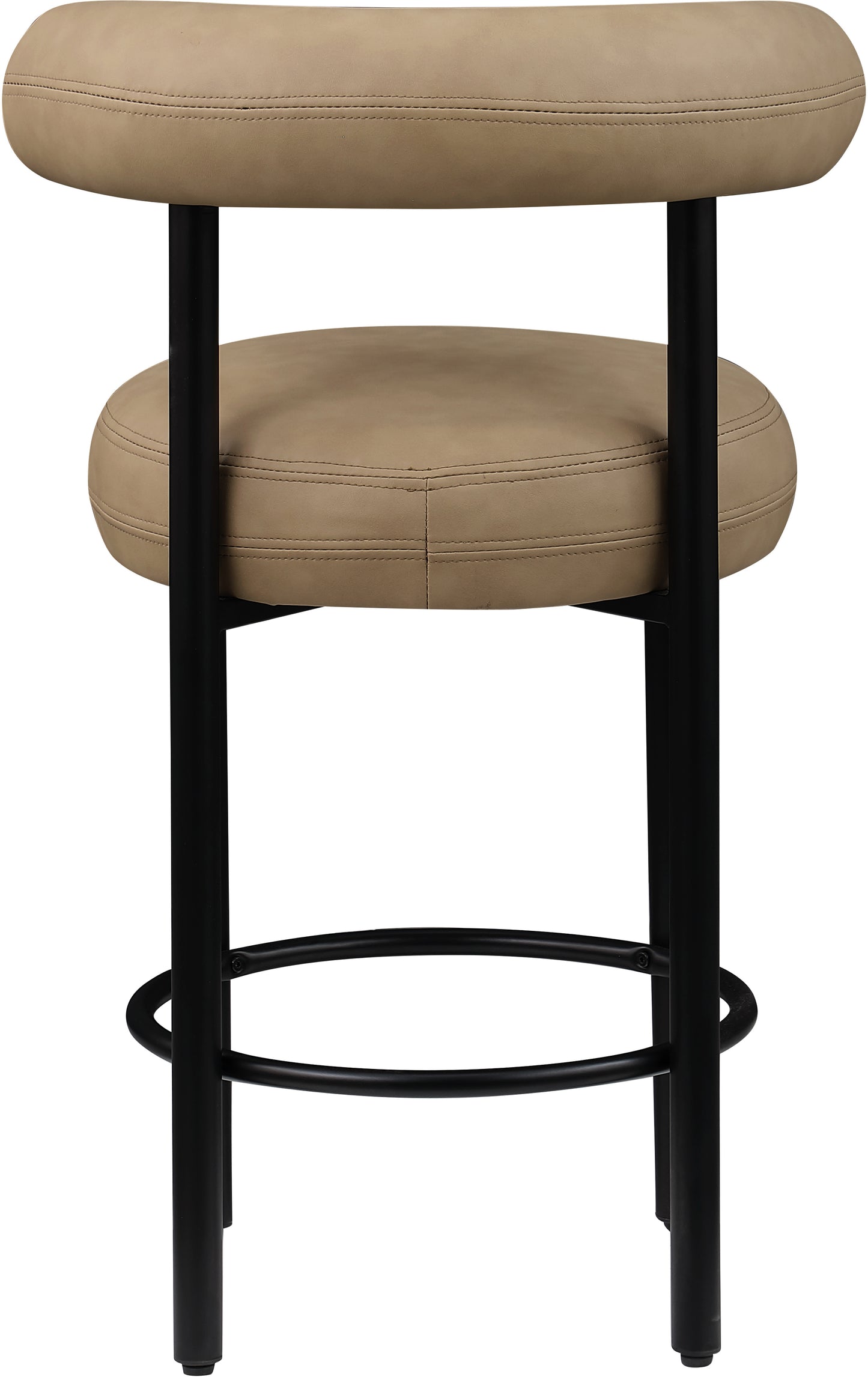 swoon tan vegan leather counter stool