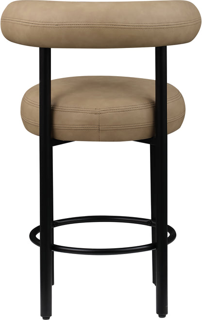 Swoon Tan Vegan Leather Counter Stool