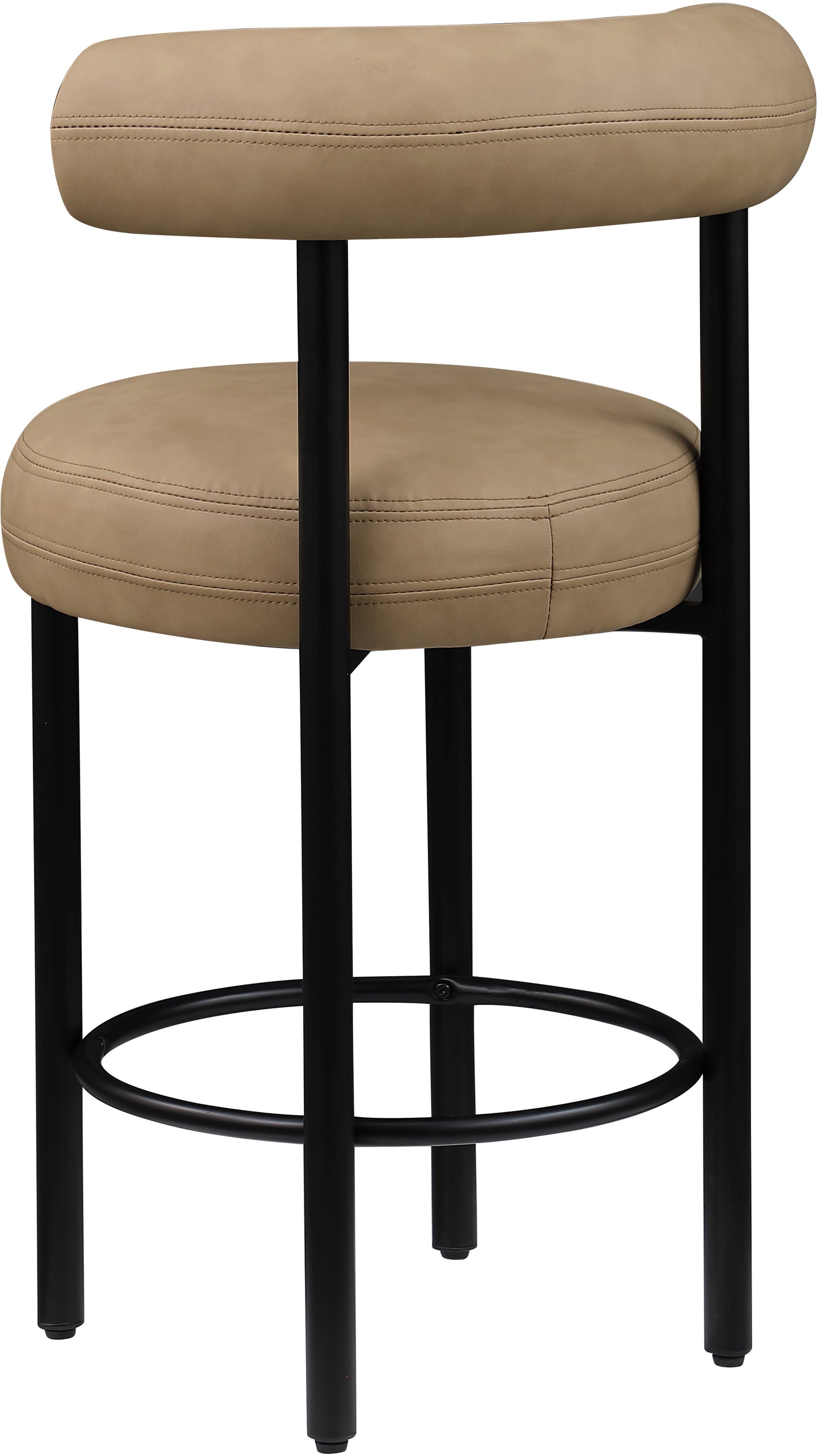 swoon tan vegan leather counter stool