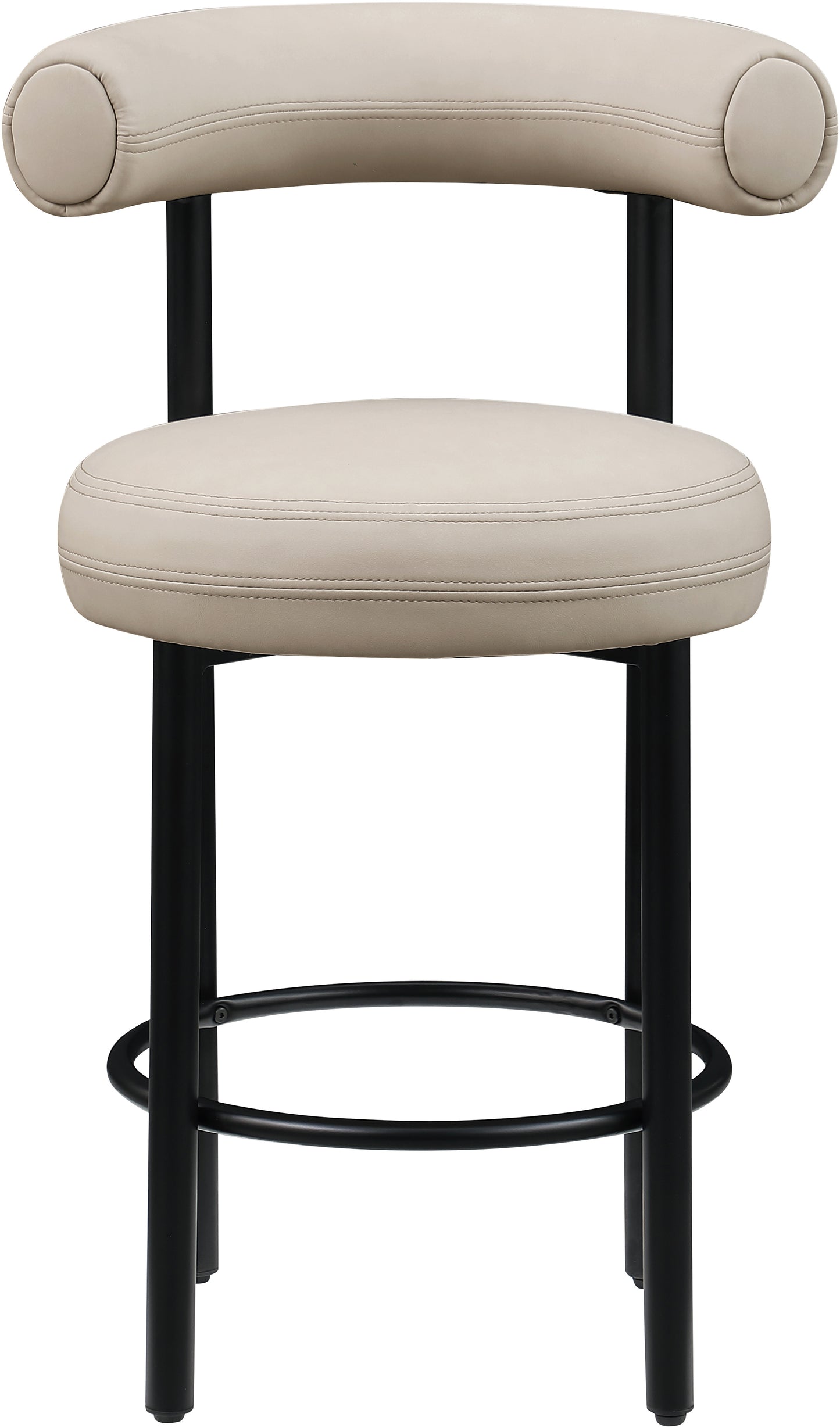 swoon taupe vegan leather counter stool