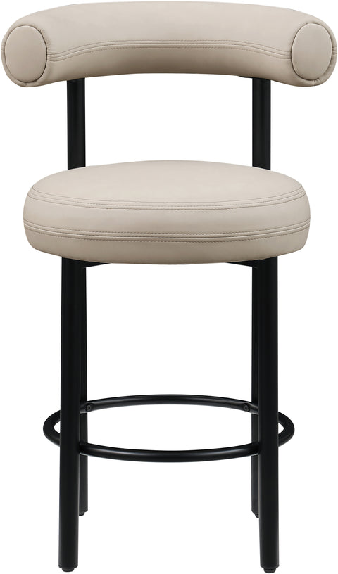 Swoon Taupe Vegan Leather Counter Stool
