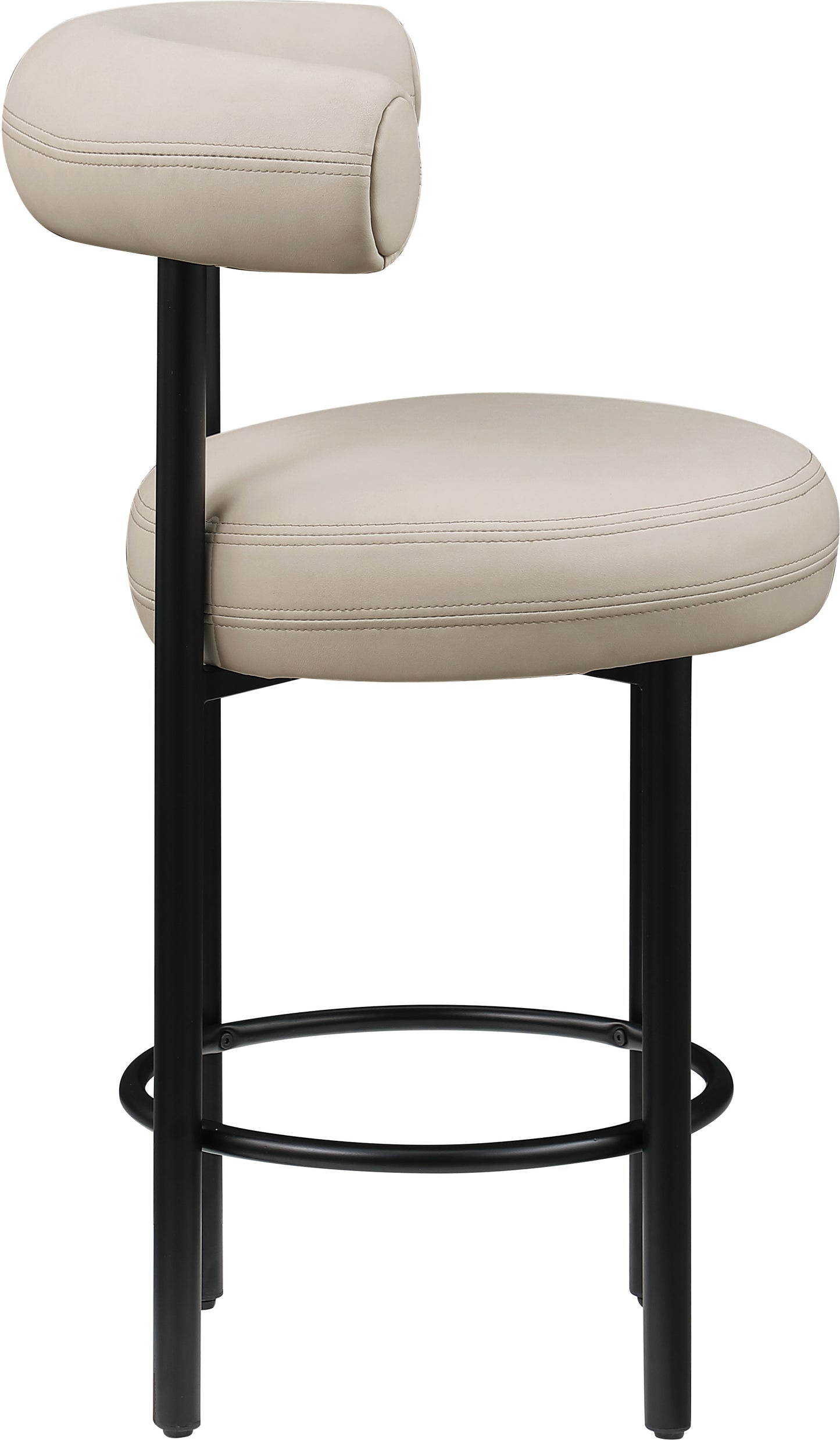 swoon taupe vegan leather counter stool