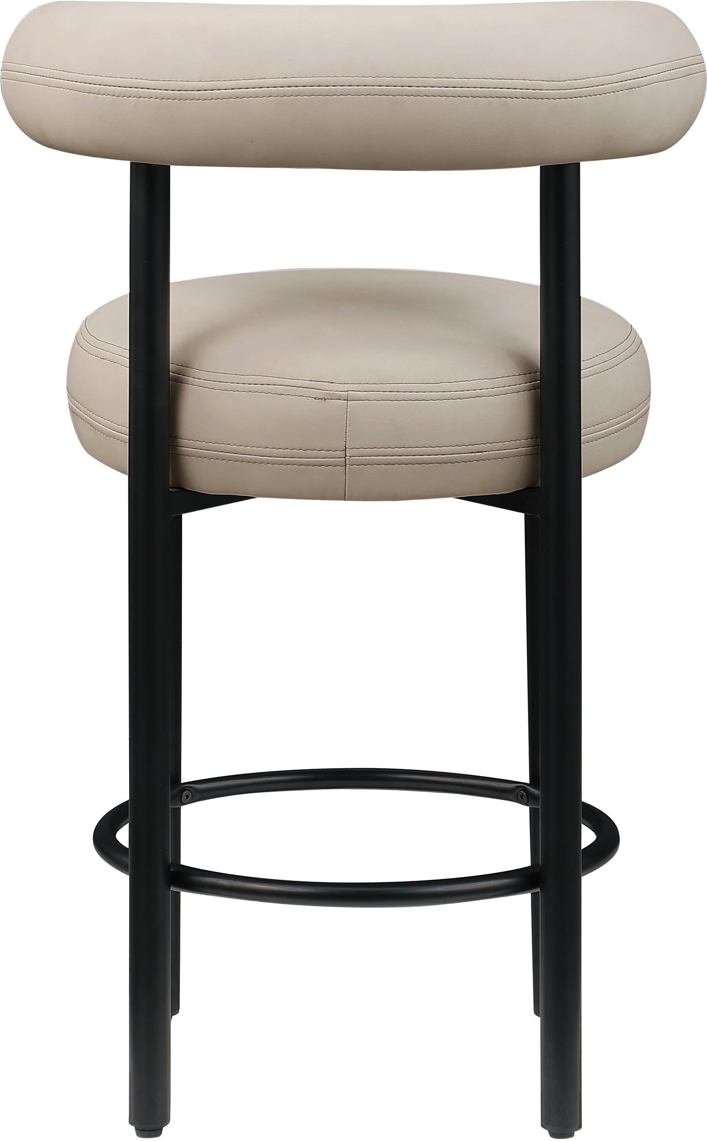 swoon taupe vegan leather counter stool