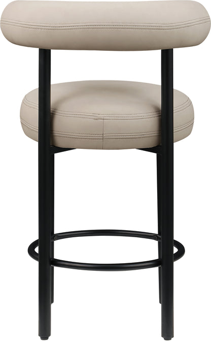 Swoon Taupe Vegan Leather Counter Stool