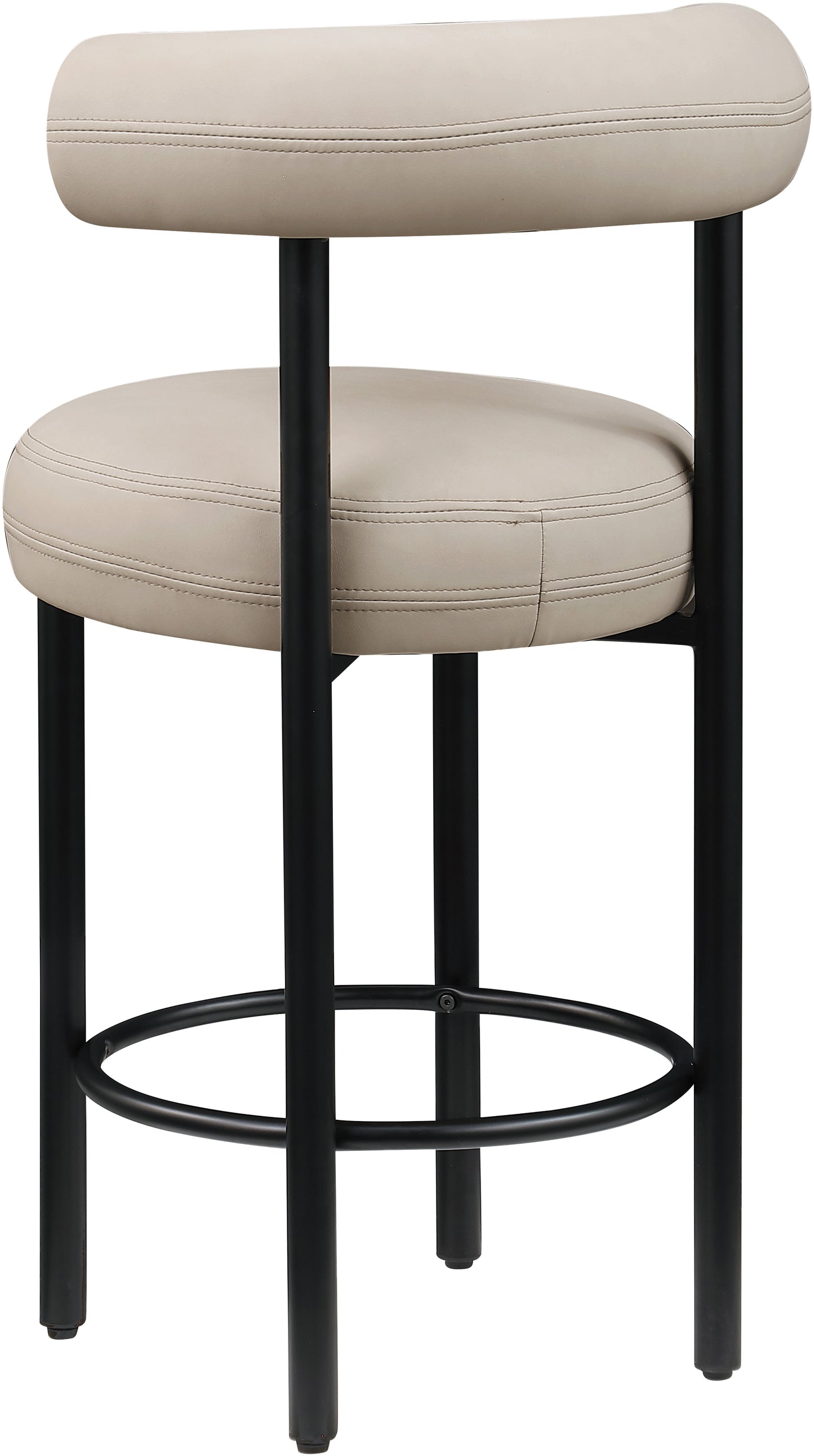 swoon taupe vegan leather counter stool