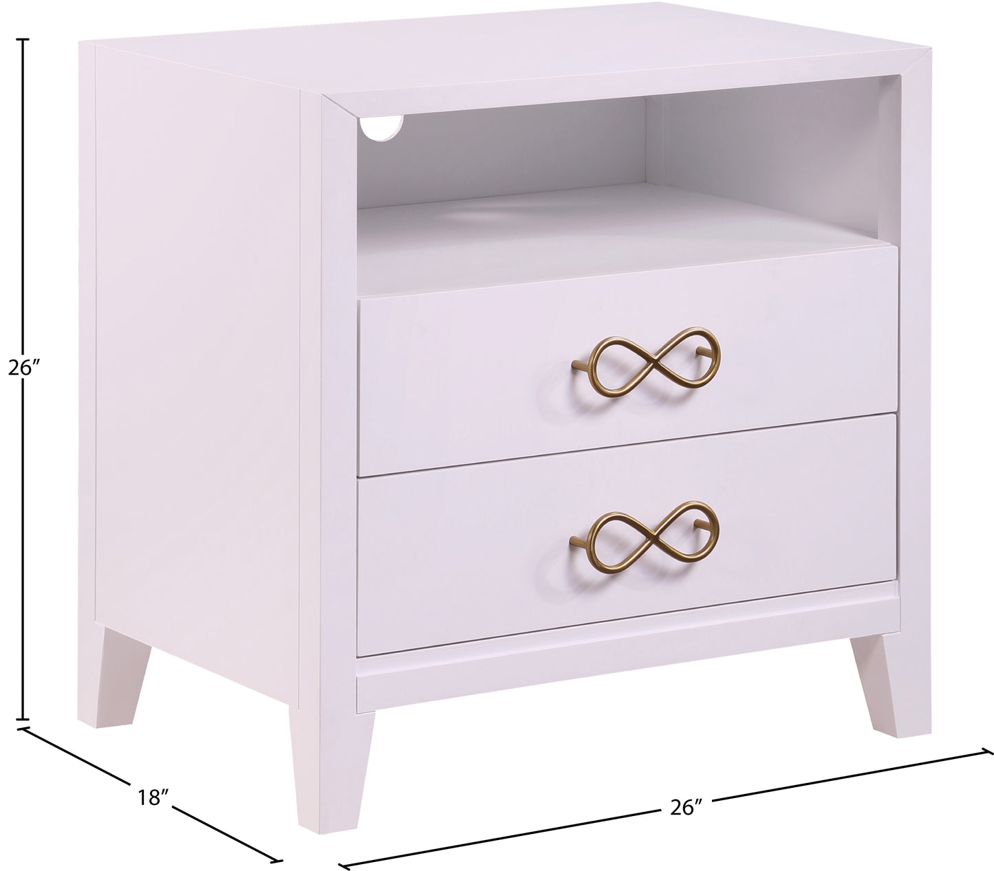 rhodes pink / gold night stand ns