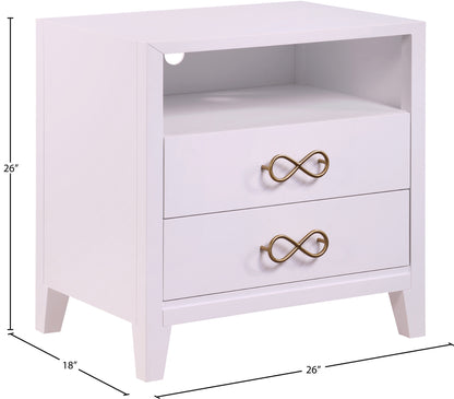 Rhodes Pink / Gold Night Stand NS