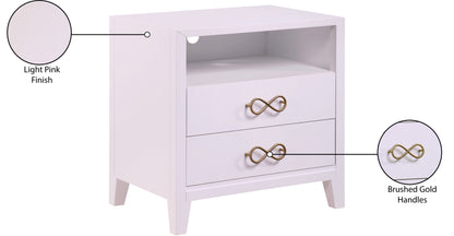 Rhodes Pink / Gold Night Stand NS