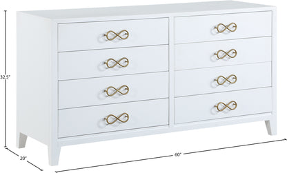 Rhodes White / Gold Dresser D