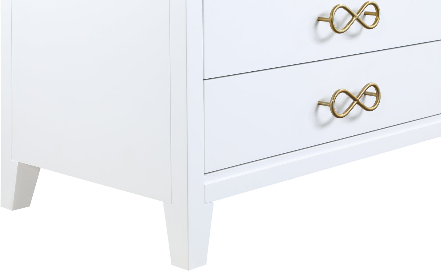 rhodes white / gold dresser d