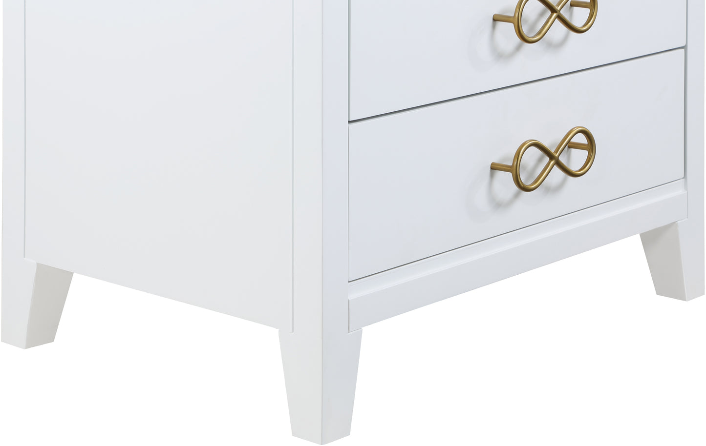 rhodes white / gold night stand ns