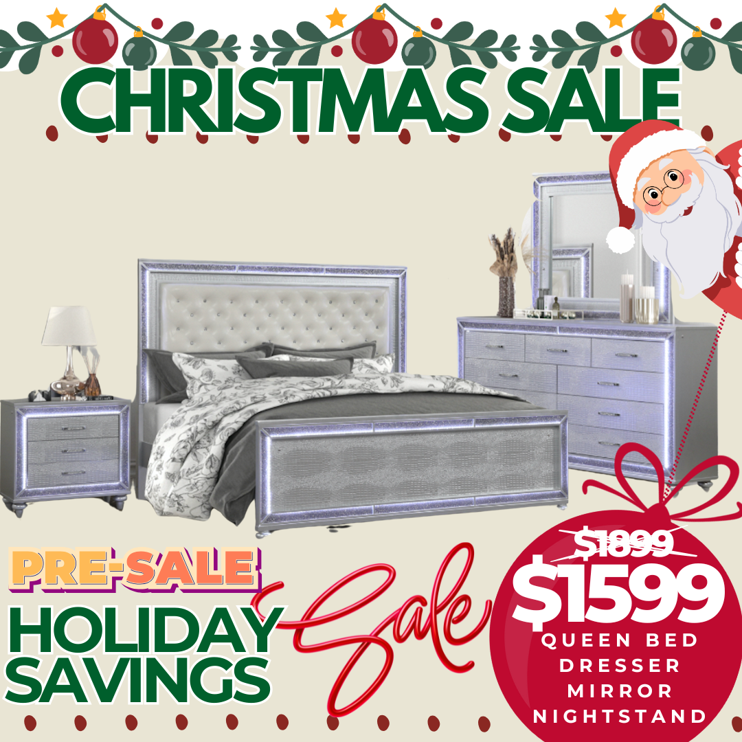 pre-sale arctic shine led bedroom set holiday edition