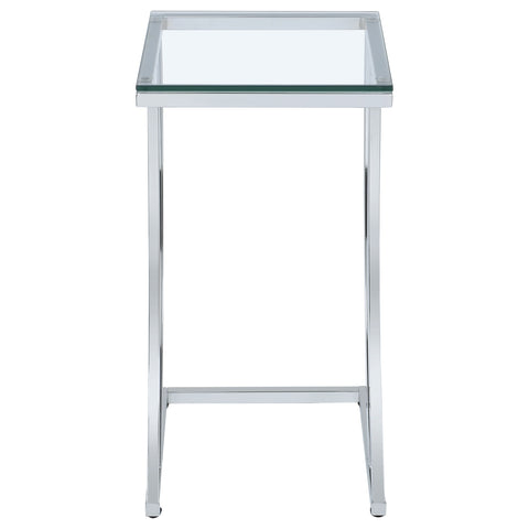 Austin Rectangular Glass Top Sofa Side Table ChromeChrome