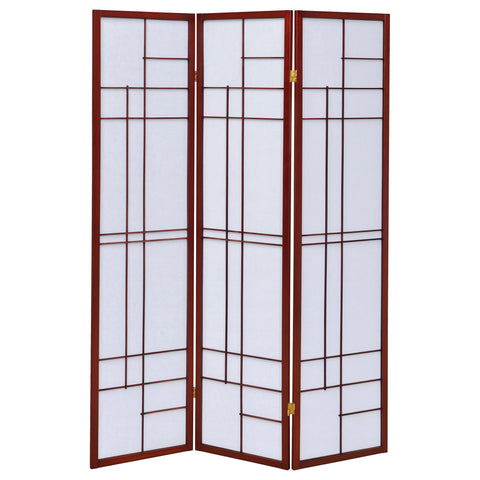 Torin 3-Panel Room Divider Folding Shoji Screen CherryCherry