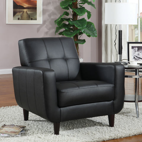 Emberson Upholstered Track Arm Tufted Accent Chair BlackBlack