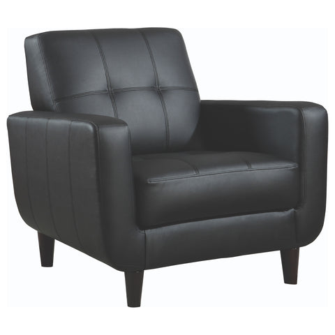 Emberson Upholstered Track Arm Tufted Accent Chair BlackBlack