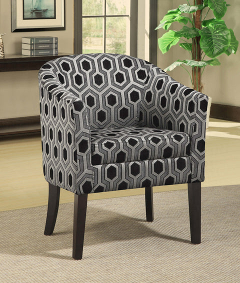 Nayeli Upholstered Accent Club Chair Grey and BlackGrey