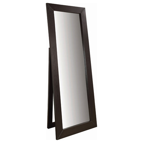 Catherine 28 x 72 Inch Wood Standing Floor Mirror CappuccinoCappuccino