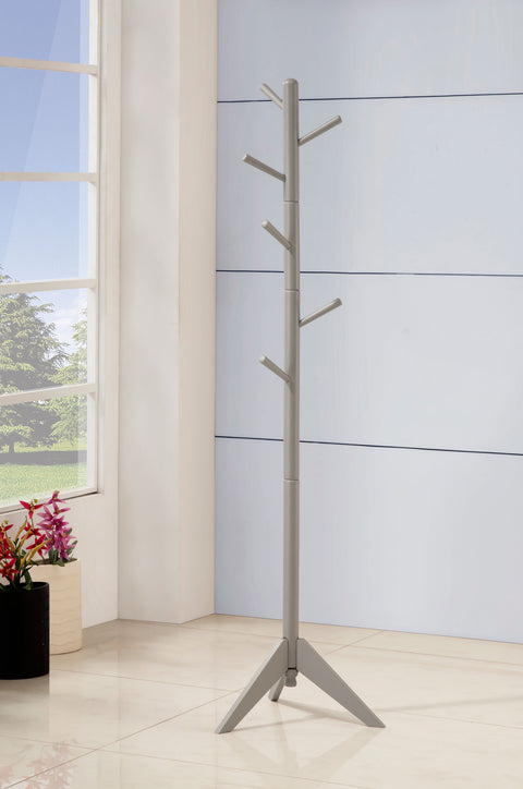 Osborne 6 Hook Freestanding Wood Coat Rack Hat Hanger GreyGrey