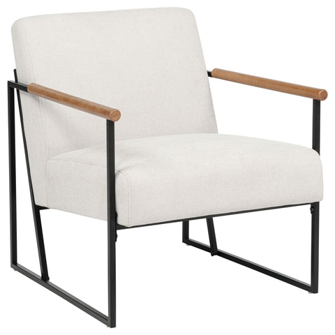 Adina Fabric Upholstered Metal Frame Accent Chair Ivory