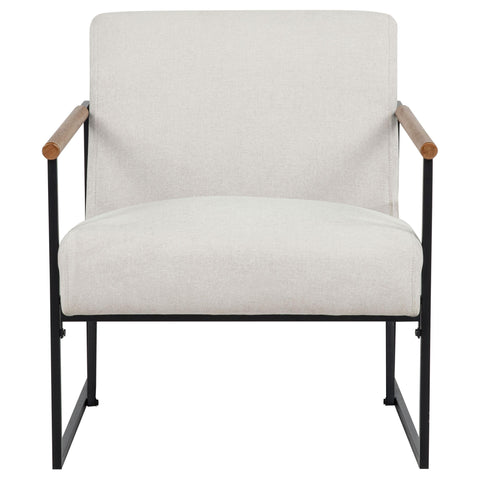 Adina Fabric Upholstered Metal Frame Accent Chair Ivory